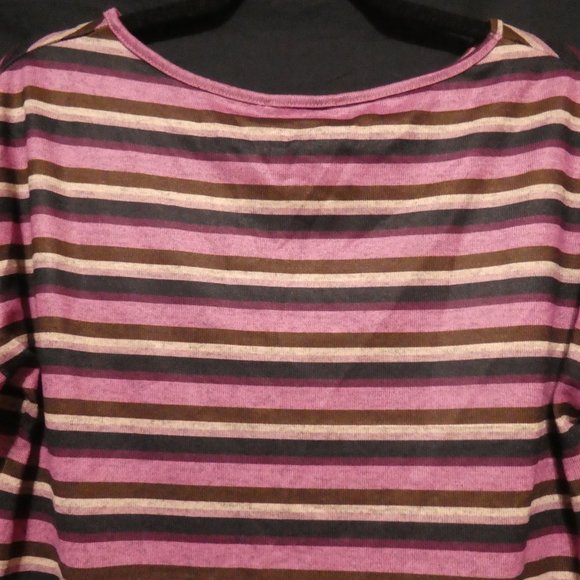 WEEKEND by SUZANNE BETRO | small | Striped Long Sleeve Scoop Neck Shirt | NWOT - Picture 11 of 16